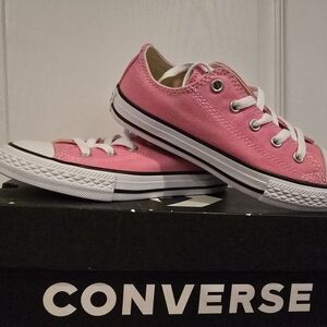 Converse Pink and White Youth Sneakers